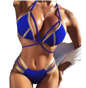 2022 Neuer Bikini mit Goldprägung, sexy Badeanzug mit drei Punkten, explosiver Badeanzug, geteilte Damen-Nähte, Sportbadebekleidung, flexible, stilvolle Damen, Mischungsauftrag, Akzeptieren