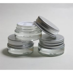 24 x 5 g Traval Mini kleines Glas-Creme-Make-up-Glas mit Aluminiumdeckel, Kosmetikbehälter, Kosmetikverpackung, Glasgefäß T200323