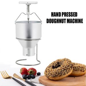 Manuel Donut Hamur Dispenser Maker Paslanmaz Çelik Donut Damla Piston Stand Raf Pişirme Tatlı Atıştırmalık Aracı