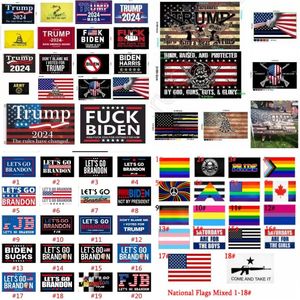 DHL Shipping 280 Designs Direct Factory Rainbow LGB Flag 3x5 Ft 90X150 Cm Lets Go Brandon Save America Again Trump Flag For 2024 President Election U.S. ensign Stock