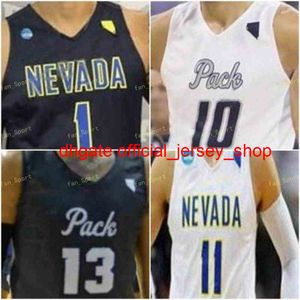 Dikiş Özel Koleji NCAA Nevada Wolf Pack Basketbol Forması 24 Caroline 40 Vincent Lee 42 K.J. Hymes 54 Zach wurm özel dikişli