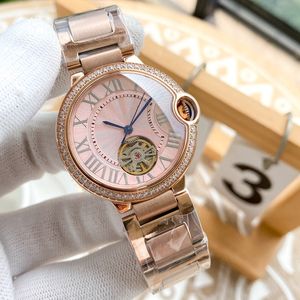 Kobiety oglądają Tourbillon Automatyczny projektant mechanicznych zegarków 36 mm Lady Zegarwatch Sapphire Watch Band Montre de Luxe Prezent