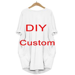 Custom DIY ваши собственные фотографии 3D Women Streetwear Us Size Press Fashion Harajuku Короткие рукава одежда 220708