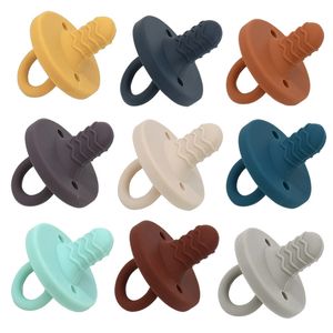 Baby Pacifiers Teether Soft Silicone Pacifier Nipple Soother Infant Nursing Sleep Chewing Toys for Baby Feeding 17 Colors 10PCS BA8078