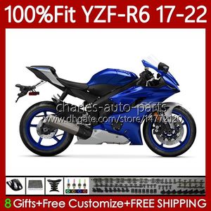 yamaha 공장 파란색 YZF R6 R 6 600 CC YZF-R6 2017 2018 2019 2020 2021 2022 Bodywork 119NO.103 YZF-600 YZF600 173 YZF-600 YZF600 17-22 YZFR6 18 19 20 21 22 사출 금형 페어링