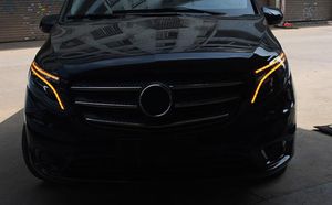 Vito W447 için LED Araba Far 2013-2019 DRL Fren Dönüş Sinyali Baş Işıkları Automobiles Gündüz Koşu Lambası