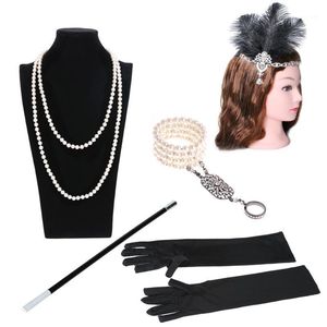Other Event & Party Supplies 1920S 20S Gatsby Feather Headband Charleston Flapper Fancy Dress Costume Accessories Diamond Rings Headpiece Br