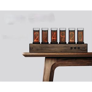 Digital Analog-Digital Clocks Clock Electronic Nixie Table Tube Desk Led Desktop Home Decor Garden 220426