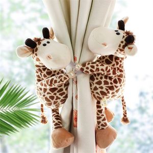 2pcs Jungle Forest Animals Curtain Tieback Holder Hooks Tie Backs Children Room Decoration Accessories Holdback Curtain Straps T200601