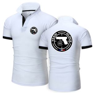 Verão Polo Camisa Internacional Glock Pistola Imprimir Verão Homens Casual Manga Curta Homens Personalizáveis Camisetas 220620