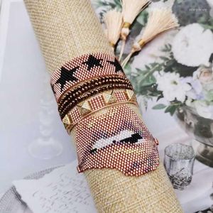 Очаровательные браслеты симпатичная бусинка Miyuki готовится к женским губам звезда ювелирные изделия Мексика Пульсерас подарок INS DROPCHARM Inte22