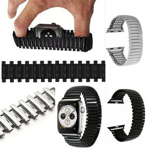 Rostfritt stål Stretch Band Expansion Strap Armband för Apple Watch Series 7 6 5 4 SE