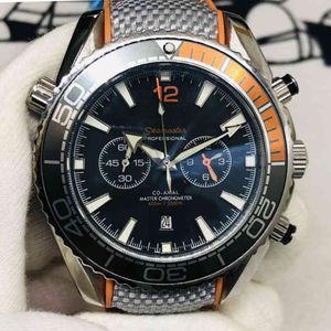 Chronograph Superclone Watch Watches Wrist Luxury Fashion Designer Automatisk mekanisk Five Needle Orange Black Automatic HW032 MENS