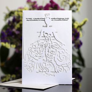Urlaub schöne Mädchen Einladung Grußkarte Laser Hohlstanzen Hochzeit Geburtstag Einladungen Karten YS0069