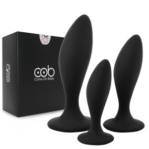 3pcs analproppar buttplug träning set silikon sug anus sexleksaker för kvinnor män manlig prostata massager butt plugg gay bdsm leksak 220413