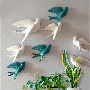 wall ornament resin swallow statues home decorations wall stickers TV black ground living room garden sculptures wall decoration T200331