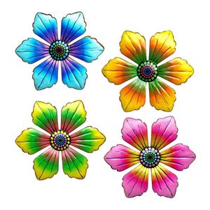 Decorative Objects & Figurines 50LB Metal Flower Wall Decor 6 Inch Art Decorations Hanging For Indoor Outdoor Home Garden Patio Bathroom Bed