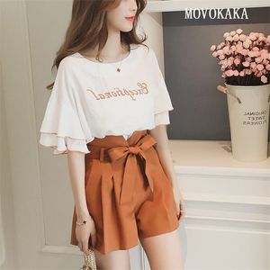 New Fashion Women's Sets Summer Women's Sexy Tusk Clesuit Women Women Two Piece Set Tops Tops and Pants Suit Whe Women T200325