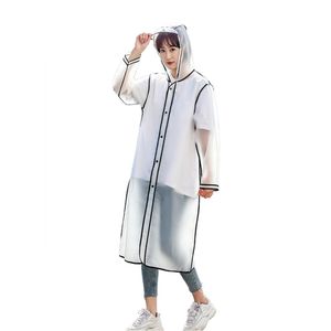 Man Raincoat Transparent Waterproof Ladies Rain Coat Women Windproof Single-person Rainwear Impermeable Environmental Travel 220427