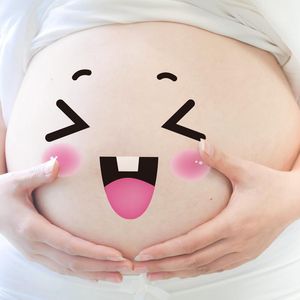 Naklejki ścienne Cartoon Belly DIY Kobieta w ciąży Kalkomanie Dla Dzieci Pokoje Dekoracji Baby Sypialnia