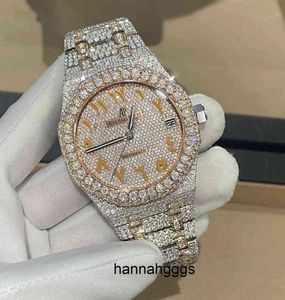 Cashjin Icedout Watch Men Luxury Wrist Watch Bling Out VVS Moissanit Diamond Watch 7Agi0