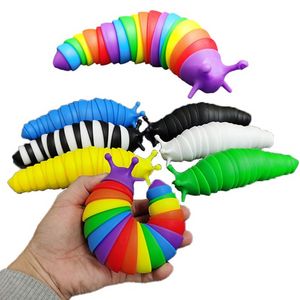 Wholesale all fidget toys resale online - New Fidget Slug Toy Articulated Flexible Peristalsis D Printed All Ages Stress Relief Anti Anxiety Sensory Toys for Kids Adult sxjun7