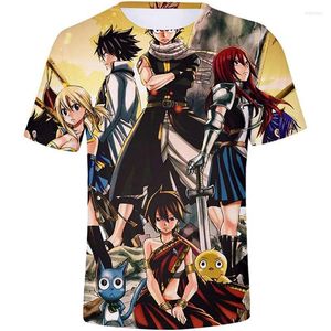 Men's T-Shirts Anime 3D Fairy Tail T-Shirt Men/Women Short Slevee T Shirt Print Summer Tee Fashion Hip Hop TopsMen's Whit22
