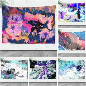 Boho Psychedelic Abstract Art Tapestry Wall Hanging Gypsy Witchcraft Room Home Decor Tapiz J220804