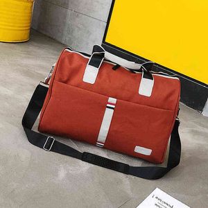 HBP Travel Bag Canvas Large Capacity Portable Diagonal Bag Short Distance Luggage Waterproof Fitness Bag 220806