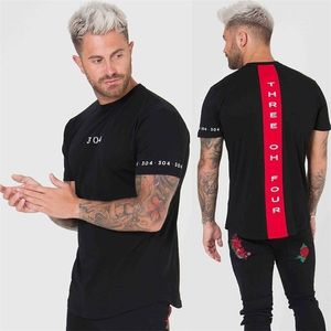 Men Cotton Short sleeve t shirt Fitness Slim Patchwork Black T-shirt Male Brand Gym Tees Tops Summer Fashion Casual clothing 220509