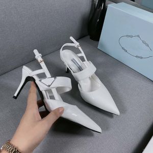 Fashion -women high heels sandals Spring and summer letter dress shoes party holiday Sex pointy sexy shoe fashionable leather 8cm 231115