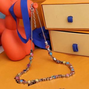 Luxury Jewelry Rainbow Beaded Necklace Men's and Women's Fashion Letter Bracelet Personalized Party Accories Gif