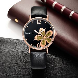Smeeto Fashion WatchはClover Exquisite Quartz Women's Watchを監視しています