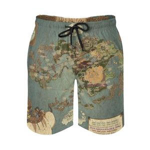 Pantaloncini da uomo The Last Airbender Map Sport da uomo Short Beach Surf Nuoto Boxer Toph Zuko Firelord Aang Katara SukiUomo