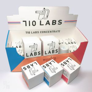 710 Labs display boxes Concentrate Glass Jar Show Box Shatter wax Package Resin Jar