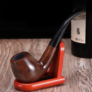 pipa Mini poste de madera maciza de bambú portátil clásico para hombres pequeña olla de doble propósito tabaco seco bagxxx