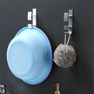 Pcs Wall hanging Washbasin Hook Self-adhesive Wash Basin Holder for Bathroom Kitchen Basin Storage Rack Save Space Organizer