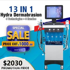 Fabrikspris 13 i 1 syresjethydra dermabrasion diamant mikrodermabrasion maskin hydro pigmentering akne behandling hudrengöring spa utrustning