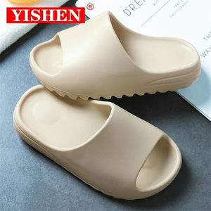 Yishen for Boy Girl Home Shoes Summer Toddler Flip Flopsソフトボトムハウス屋内スリッパビーチキッズシューズファミリースタイル220615