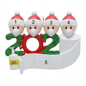 Consegna in 2 giorni!!! Quarantena Natale Compleanni Decorazione per feste Prodotto regalo Famiglia personalizzata di ornamenti Pandemia Distanziamento sociale FY4265 SSR