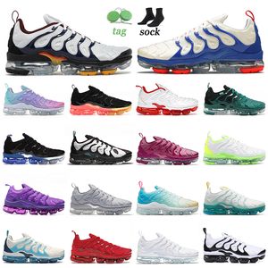 Mens Women Tn Plus Running Shoes Vapourmax Tuned Sneakers Platinum Midnight Navy Hyper Royal Pastel Fresh Cherry Tennis Ball Cool Grey Griffey Trainers Jogging