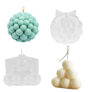 DIY Ball Wave Point Spherical Bubble Ball Candle Mold Geometric Pyramid Shape Scented Candle Making Supplies Handmade Soap Molds