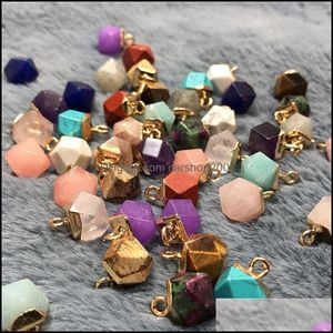H￤nge halsband h￤ngsmycken smycken diy natursten guld pl￤terad handgjorda med kedja f￶r kvinnor m￤n fashi dhwro