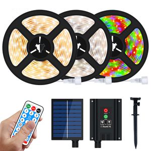 Faixa solar LED Light Faixa de LED ao ar livre de água 5m 280 Luzes de corda Garland para camping de decoração de jardim