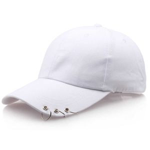Cappuccio unisex nero regolabile cappello da baseball ad anello alla moda per all aperto sport sportivi uomini e donne