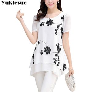 Bordado floral chiffon blusas para mulheres de melhor camisa moda mulher blusas tops e blusas plus size shirts s camisetas 210412