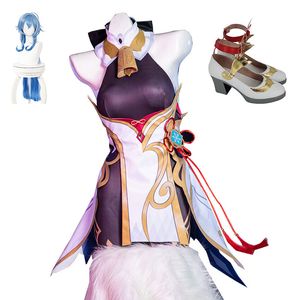 Genshin Impact Ganyu Cosplay Costume Game Outfits Dress Halloween Carnival Women Girl Uniforms