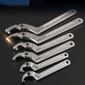 1pc Yuvarlak Somun Ayarlanabilir Kare Kafa ve HookType Anahtarı Çok Fişli Kilitli Evrensel Spanner Aracı Crescent Y200323