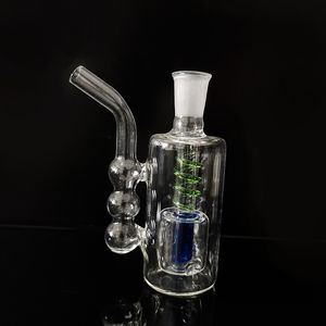 Mini szklana rurka Bong Bong Cute Hookah Zestaw Dab Rig Palanie Rury Water Bubbler Kolorowe bongi perkolaterowe z 10 mm męską miskę tytoniową i węża małe shisha