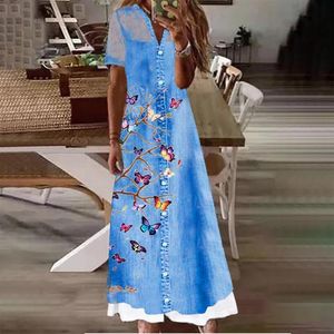 Günlük Elbiseler Günlük Giyim Kadınlar Moda V Boyun Kısa Kollu Dantel Patchwork düğmeleri Cep Suzhou Elbise Yeşil Resmi Dresscasual